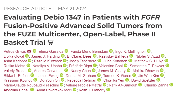 Sumanta Pal: A massive effort to characterize the activity of Debio1347 by Petros Grivas and colleagues