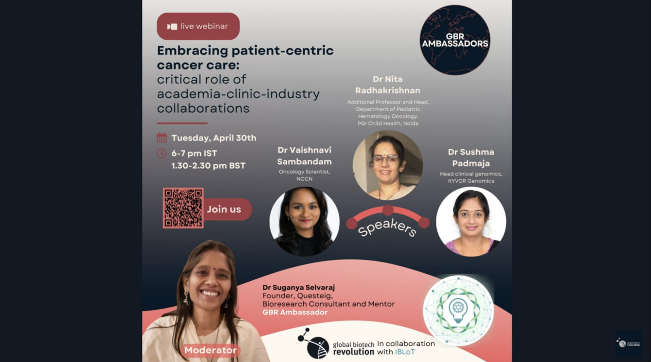 Webinar about patient-centric cancer care in India and worldwide – Global Biotech Revolution