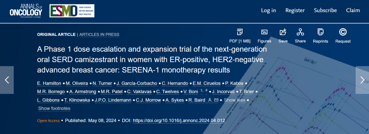 Vivek Subbiah: SERENA-1 monotherapy results in Annals of Oncology