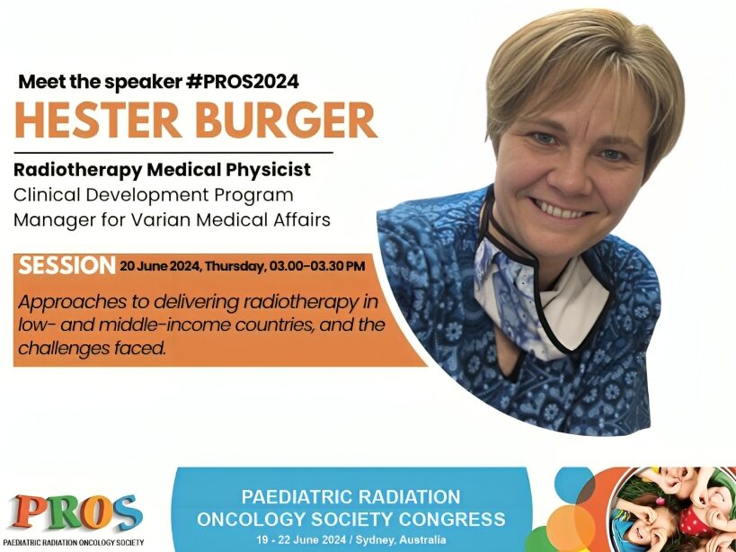 Meet the speaker of Paediatric Radiation Oncology Society 2024 Hester Burger