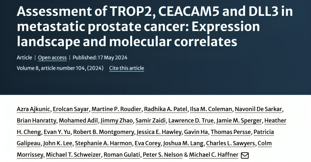 Petros Grivas: Timely paper on the expression and molecular correlates of therapy targets in prostate cancer