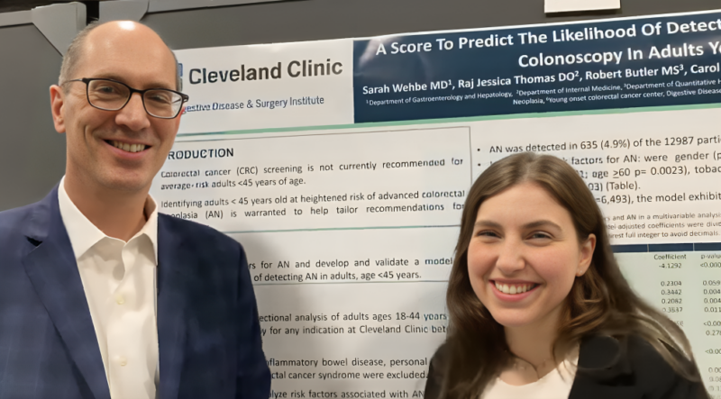 Miguel Regueiro: Sarah Wehbé presenting a new scoring system that predicts young onset colon cancer