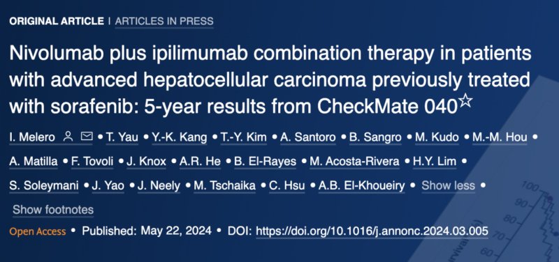 Erman Akkus Summarizes 5-year Results of CheckMate 040