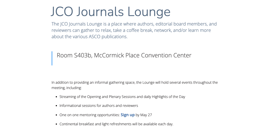 Charu Aggarwal: Check out the JCO Journals Lounge at ASCO 24