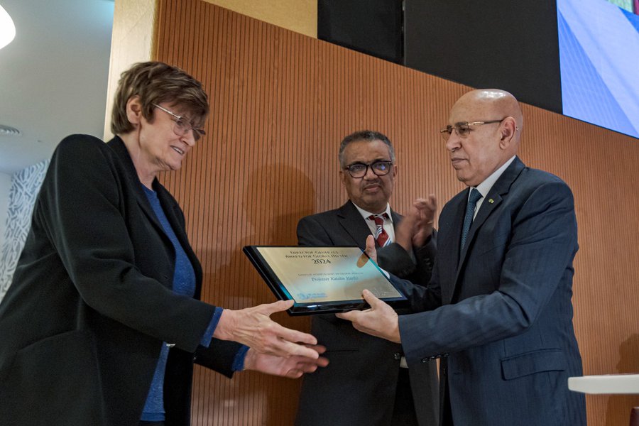 World Health Organization – Nobel Prize winners Prof Katalin Karikó and Prof Drew Weissman are awarded by Tedros Adhanom Ghebreyesus with Director-General’s Award