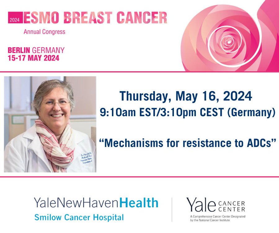 Yale Cancer Center – Dr. Patricia LoRusso will be presenting at ESMO Breast
