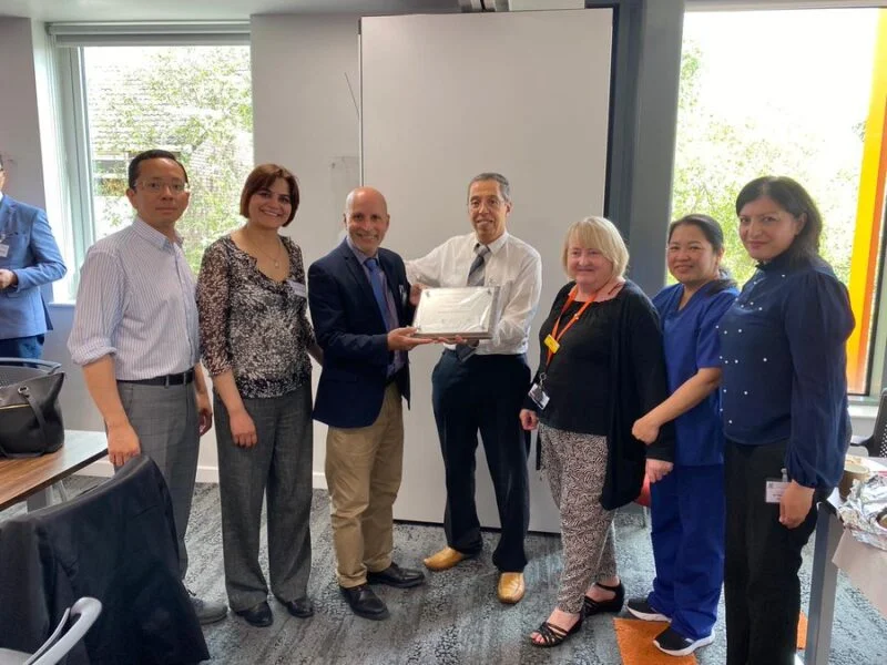 Farooq Wandroo: Received the recognition Emblem from the Royal college