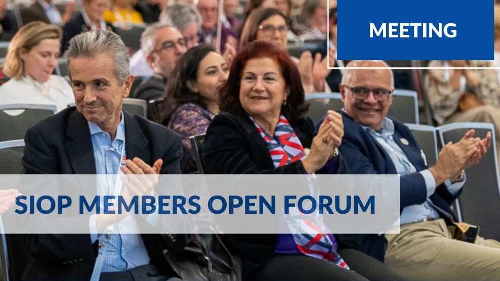 Join SIOP for the next Open Forum