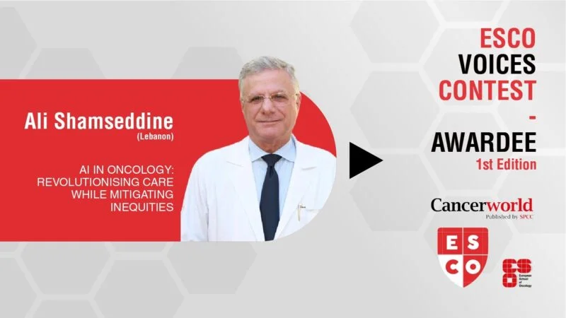 Ali Shamseddine is the second winner of the ESCO Voices Contest – European School of Oncology