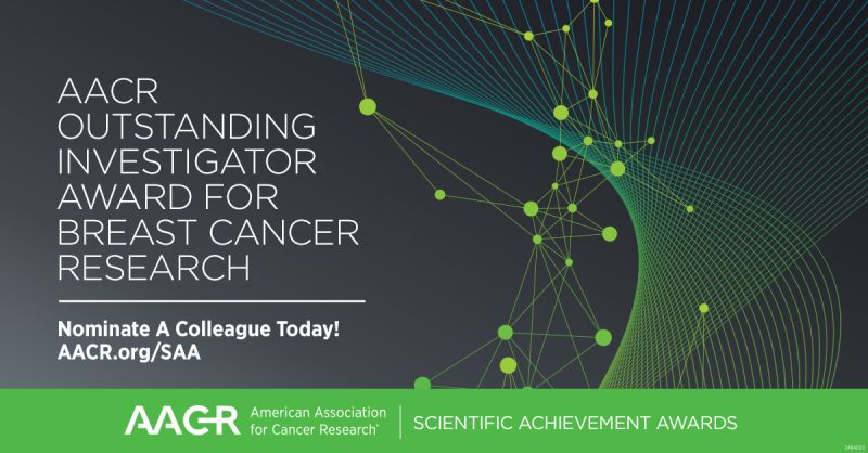 Nominate a Colleague for the AACR Outstanding Investigator Award for Breast Cancer Research