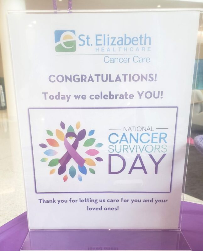 Trish Boh: We gathered at the St. Elizabeth Healthcare Cancer Centers to observe National Cancer Survivors Day