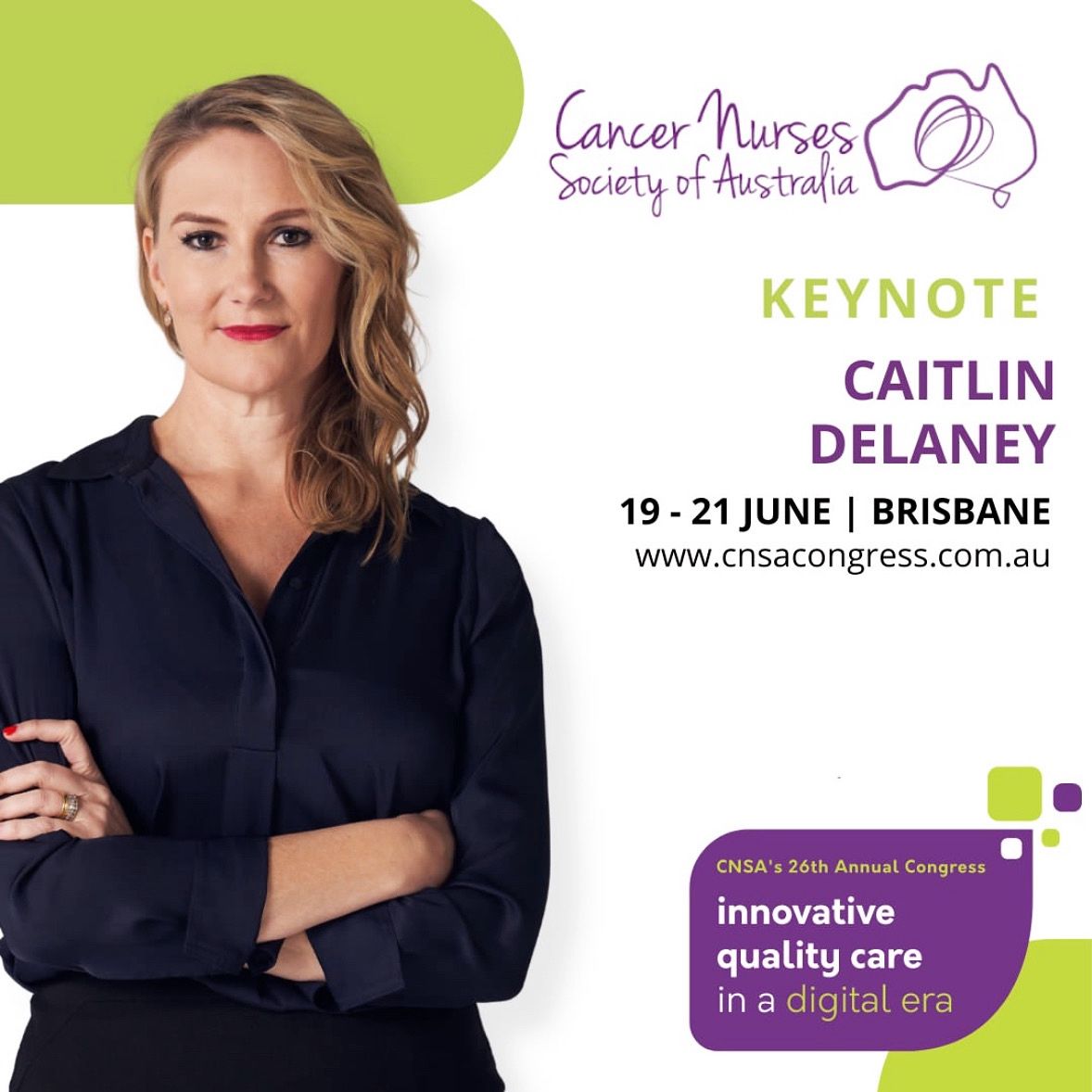 Caitlin Delaney: Speaking at the Cancer Nurses Society of Australia Congress
