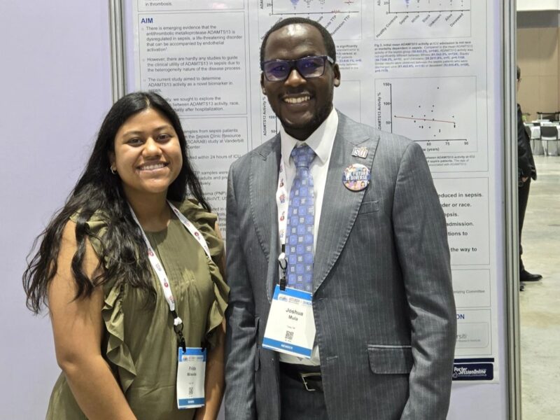 Joshua Muia: Two posters on the enzyme ADAMTS13 being a biomarker in sepsis at ISTH
