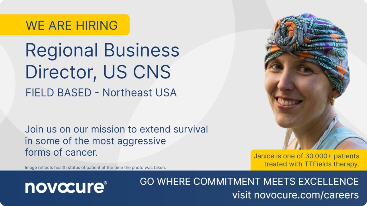 Novocure is looking for Regional Business Director, US CNS (Northeast)