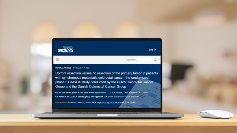 Upfront resection versus no resection of the primary tumor in patients with synchronous mCRC –  Julius Center Research Program Cancer