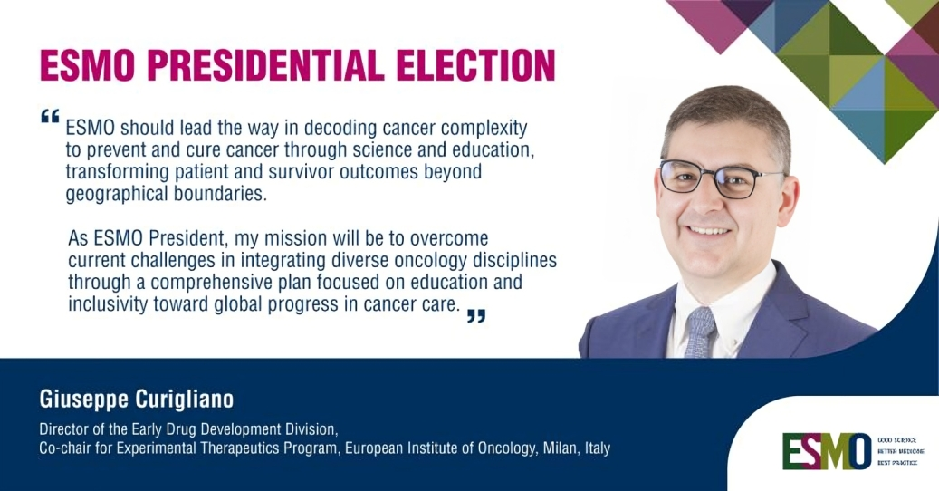 Giuseppe Curigliano will be the ESMO President 2027-2028