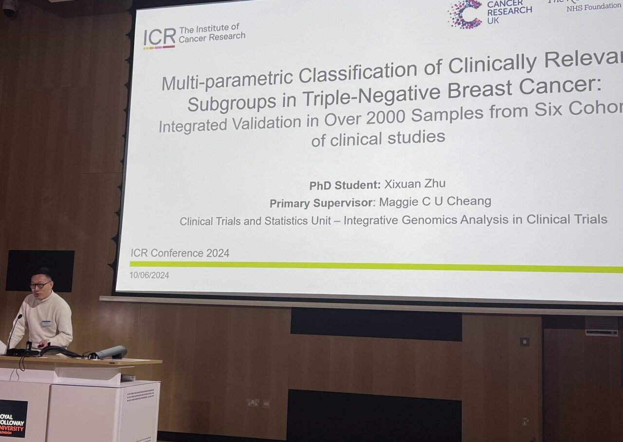 Maggie Cheang: Brilliant talk given by Xixuan Zhu at The ICR annual conference