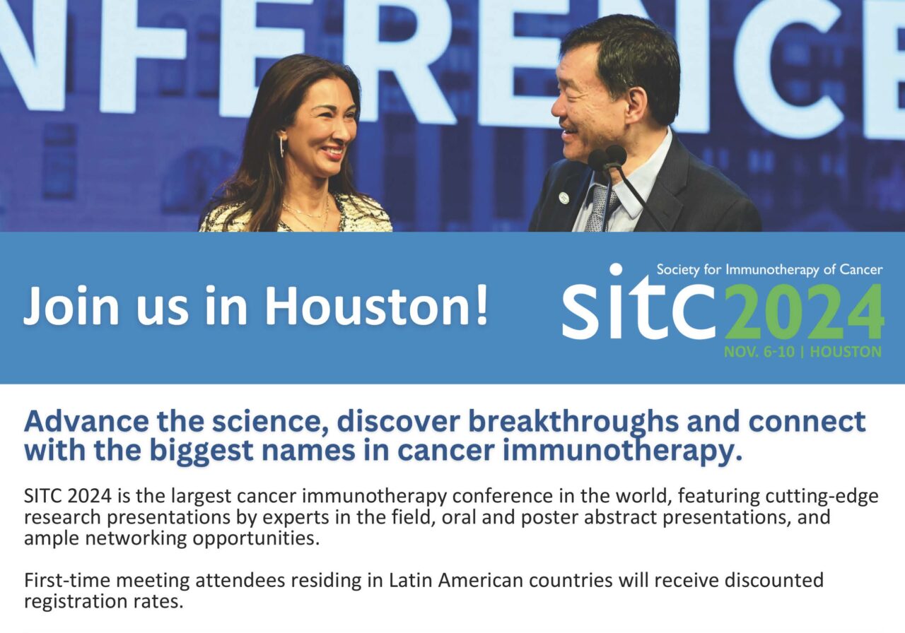 Marco Davila: Great news from Society for Immunotherapy of Cancer for this years meeting in Houston