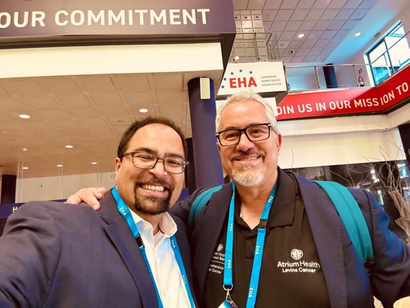 Naveen Pemmaraju: With MPN Guru and dear friend Prof Ruben Mesa at EHA2024