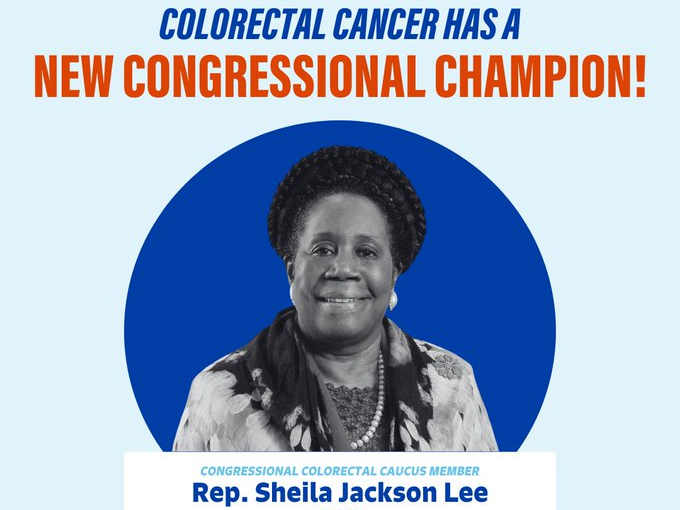 Thank you Sheila Jackson Lee for being an advocate in the fight against Colorectal Cancer – Fight Colorectal Cancer