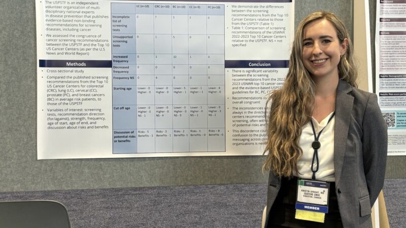 Bishal Gyawali: Drop by poster board number 62 where Dr. Kristin Wright is