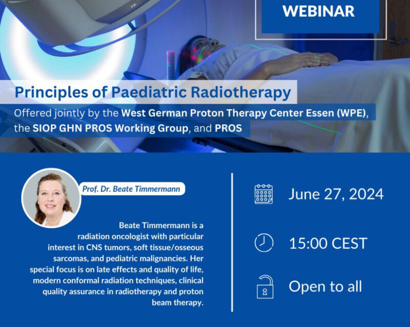 Join SIOP for “Principles of Paediatric Radiotherapy”
