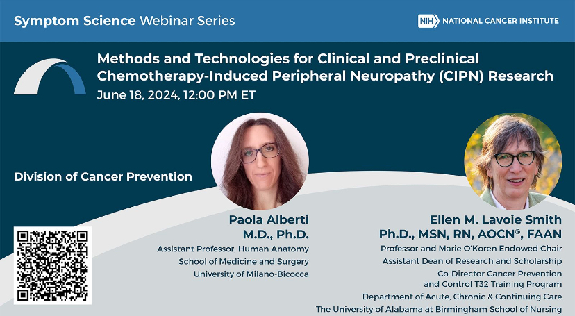 Paola Alberti: I am deeply honoured to be an invited speaker Symptoms Science webinar Series by NCI