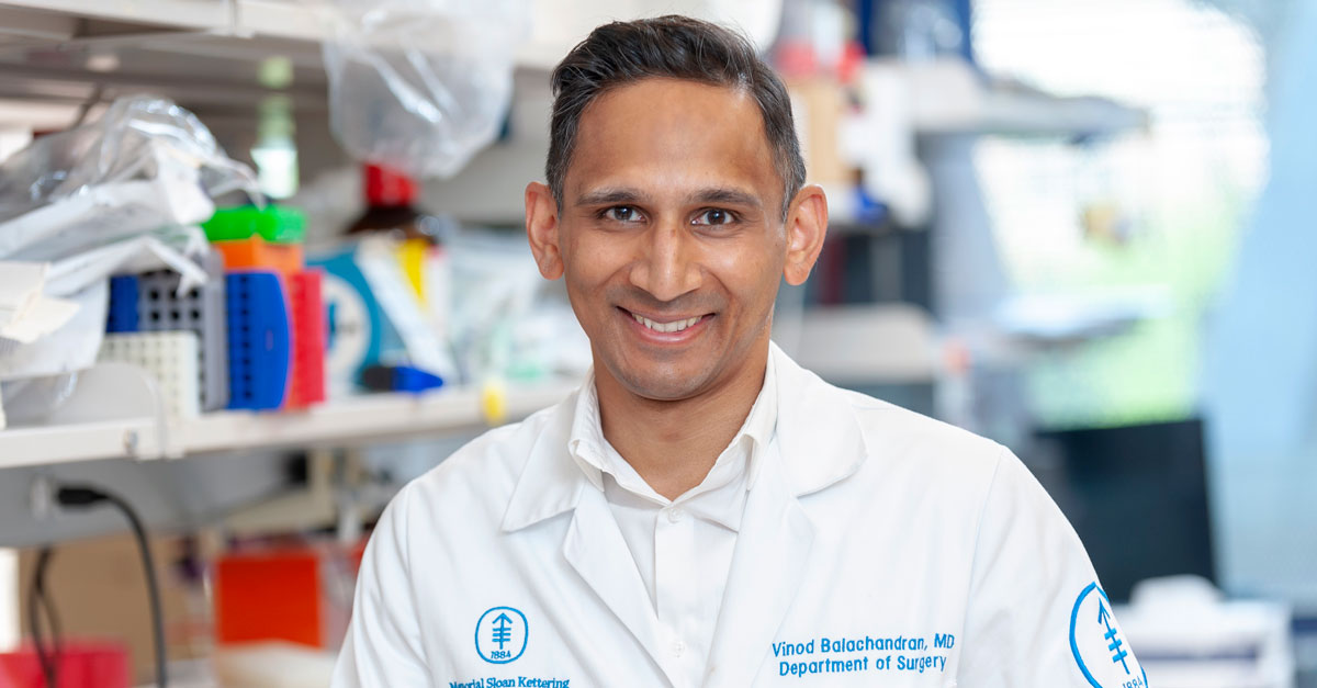 Vinod Balachandran received OncoDaily’s Yvonne Award in the Breakthrough Research category – Memorial Sloan Kettering Cancer Centre