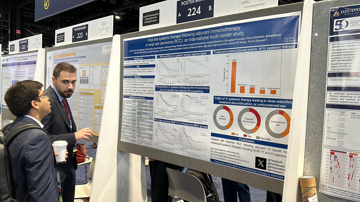 Marc Eid: Come check Poster Board 224 by Talal El Zarif and Karl Semaan at ASCO24