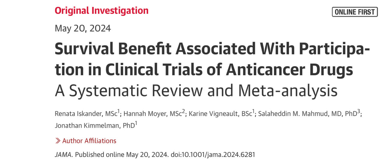 Matthias Guckenberger: Cancer trial participation not associated with longer OS compared to routine care