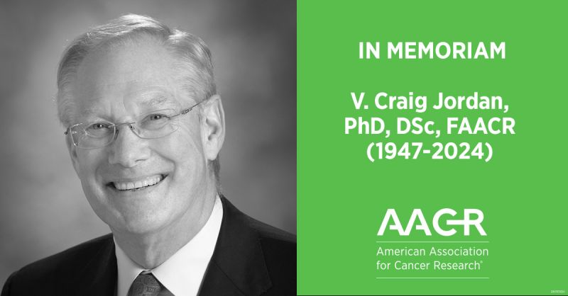 V. Craig Jordan changed the lives of generations of women faced with a breast cancer – AACR