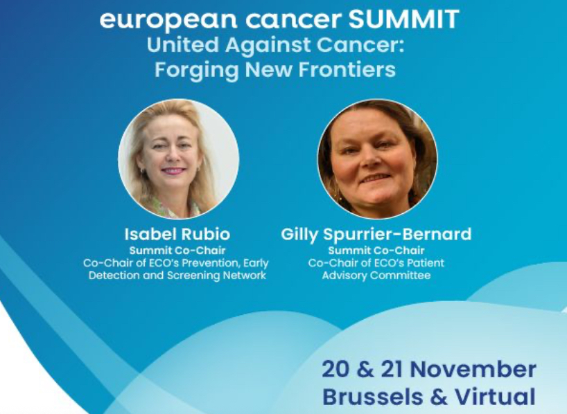 This year’s European Cancer Summit discussions will be led by Isabel Rubio and Gilly Spurrier-Bernard – ECO