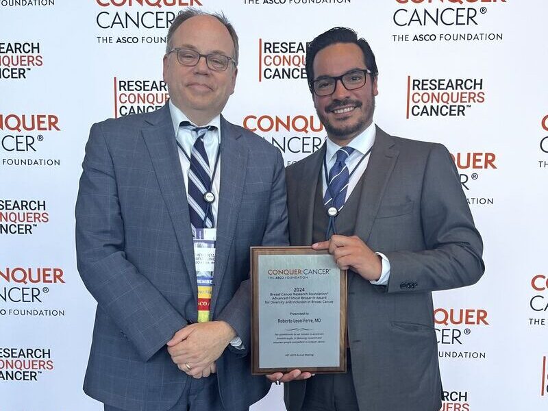 Matthew Goetz: Dr. Roberto Leon Ferre receives the ASCO Conquer Cancer Advanced Clinical Research Award in Breast Cancer!