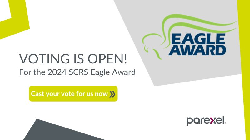 Stacy Hurt: Parexel is under consideration for the 2024 SCRS Eagle Award