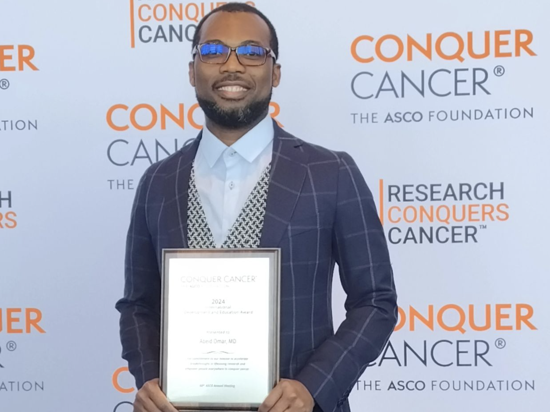 Abeid M. Athman Omar: Delighted to have received two awards at the ASCO24 meeting