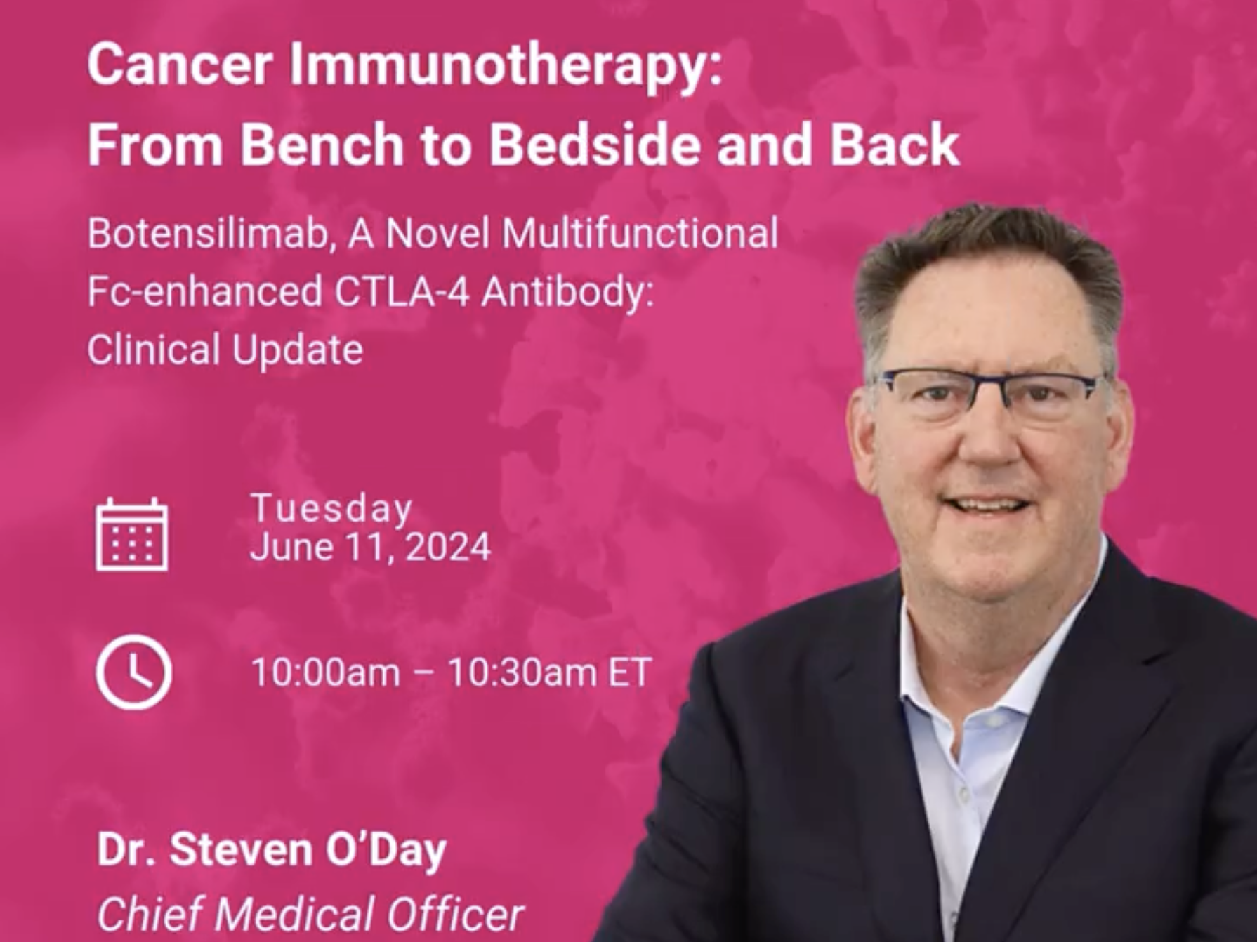 Steven O’Day will be presenting an update on botensilimab programs at ...