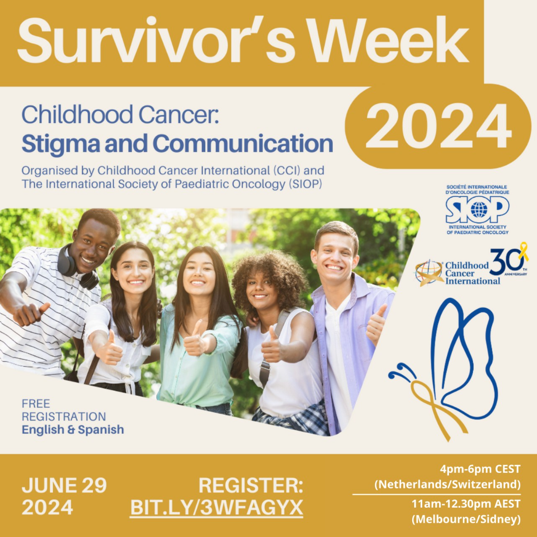 Our Survivor’s Week Webinar is happening on June 29 – Childhood Cancer International