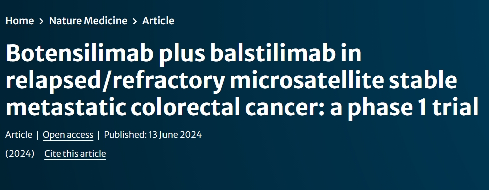 Justin Stebbing: Activity of botensilimab/balstilimab in patients with metastatic colon cancer