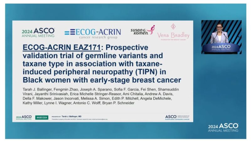 Susan G. Komen: Tarah Ballinger presents results from the EAZ171 trial at ASCO24