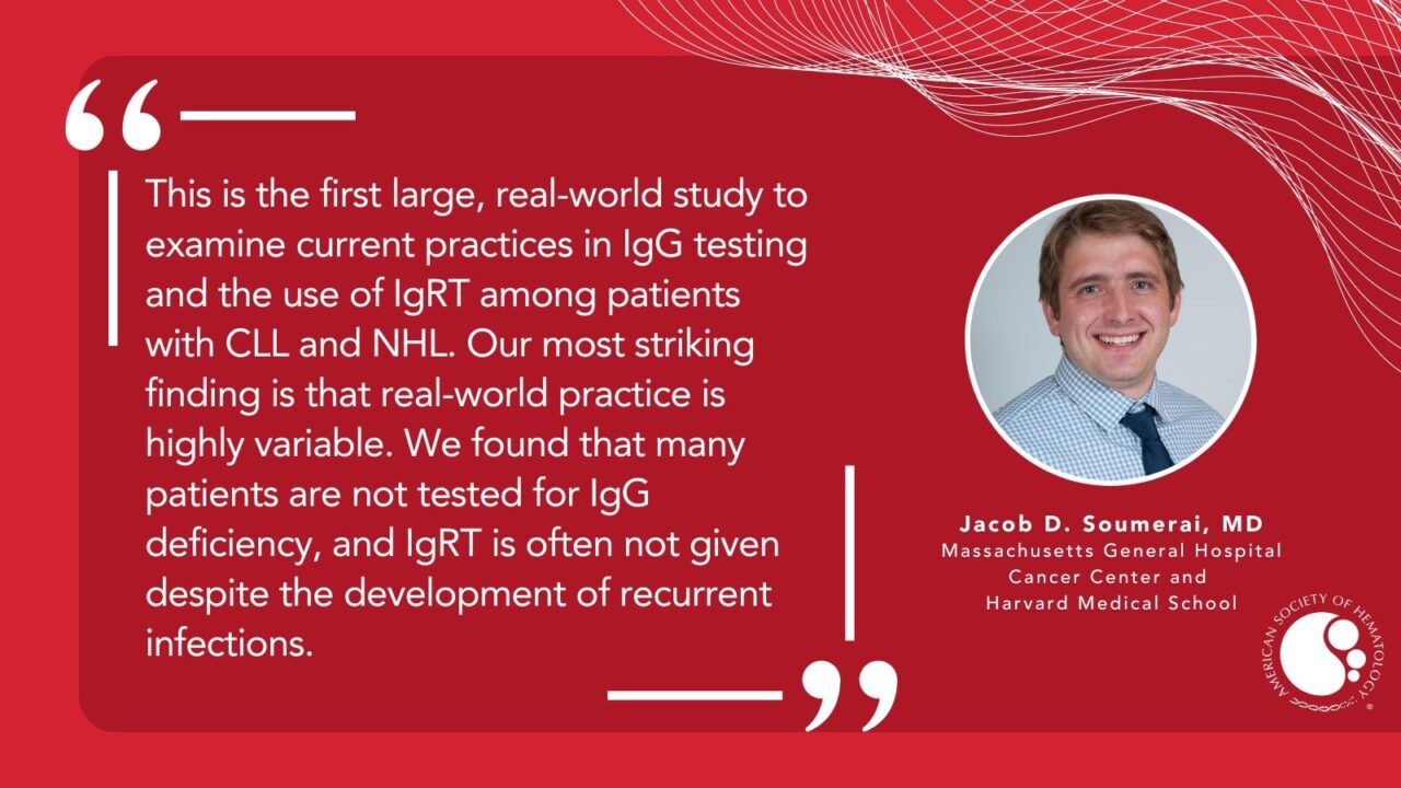 Frequent IgG testing in CLL and NHL showed reduced rates of infections – ASH