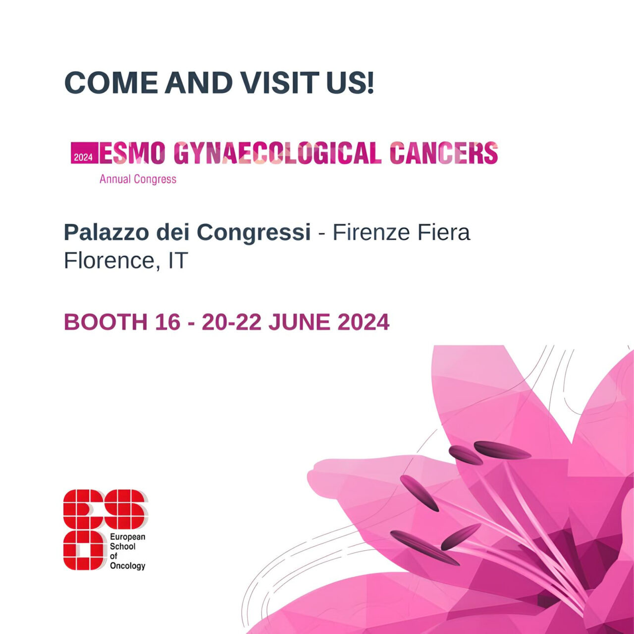 Visit the ESO booth at ESMO Gynaecological Cancers Congress 2024