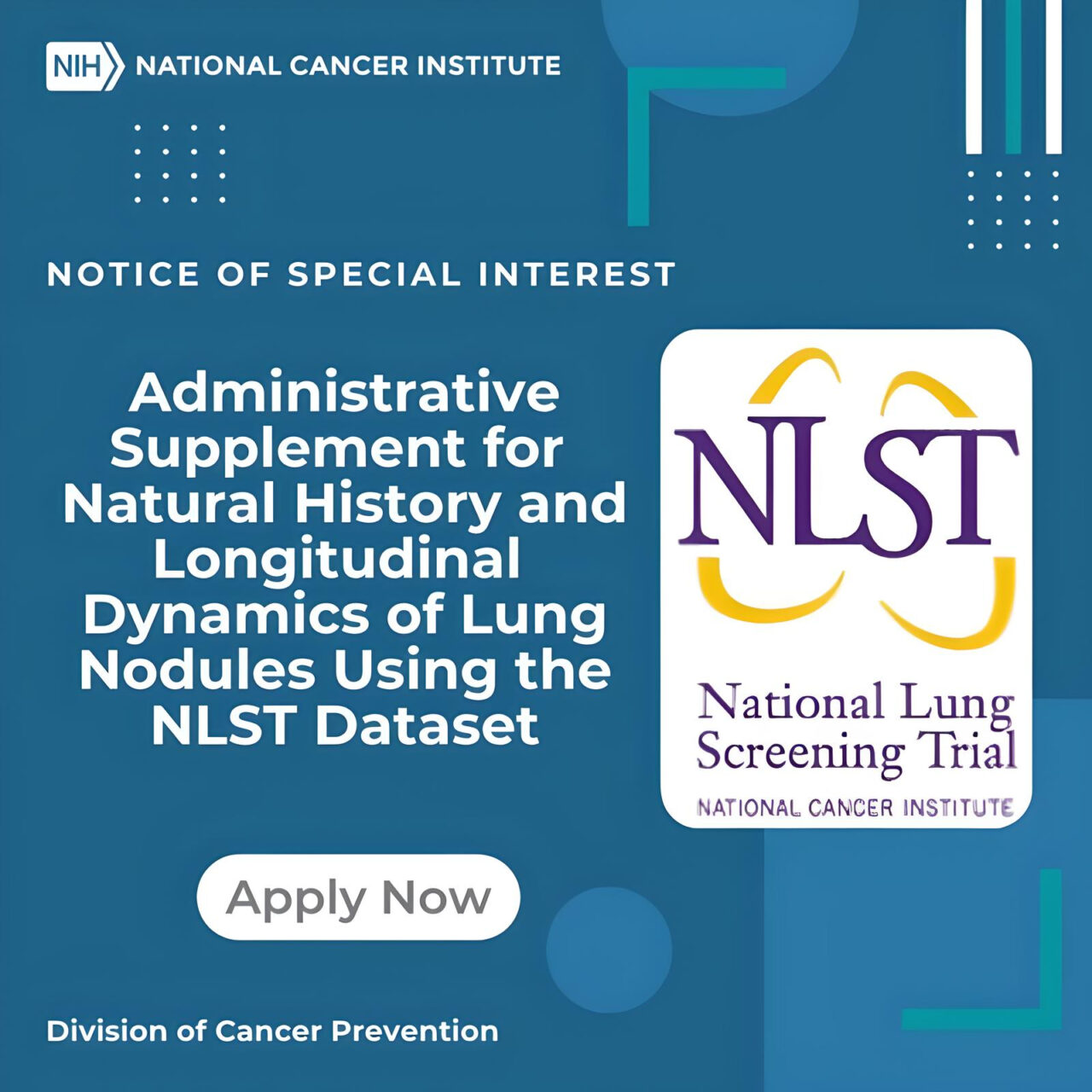 Administrative supplement for Natural History of Lung Nodules using the NLST Dataset