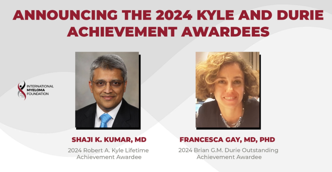 The IMF and IMWG are proud to announce the 2024 Kyle and Durie Achievement Awardees