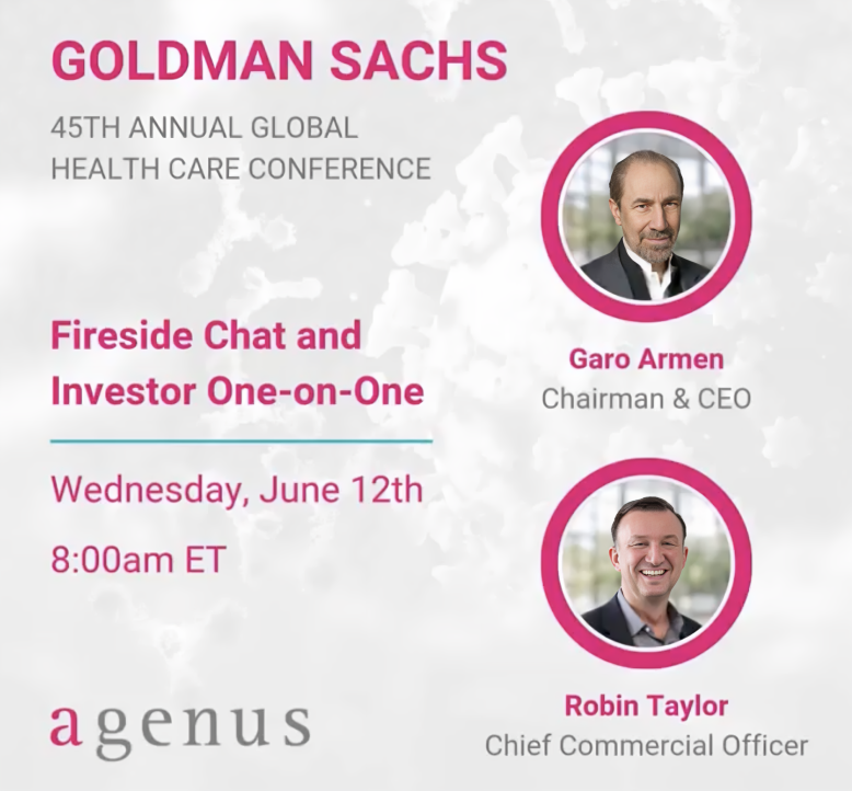 Agenus is participating in the Goldman Sachs 45th Annual Global Healthcare Conference