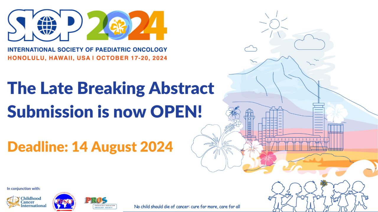 The late breaking abstract submission for the SIOP congress is now open!