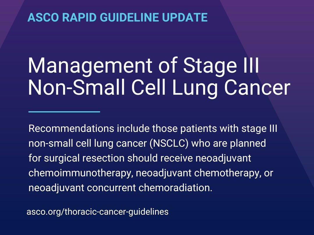 ASCO’s rapid guideline update for the management of stage III NSCLC