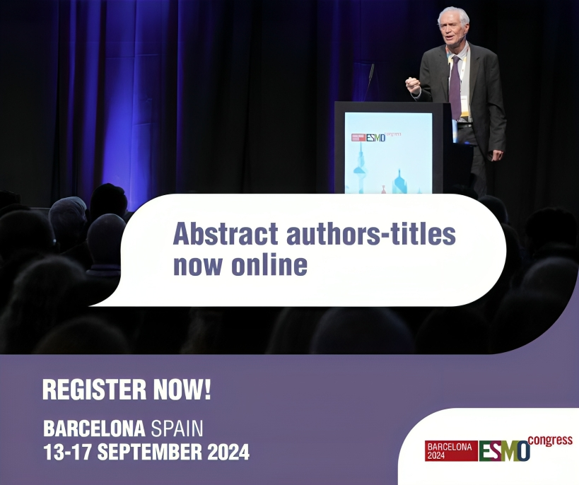 All titles and authors of regular abstracts are now online for ESMO 2024