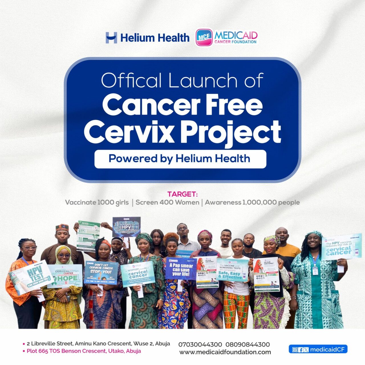 Medicaid Cancer Foundation announces Cancer Free Cervix Project