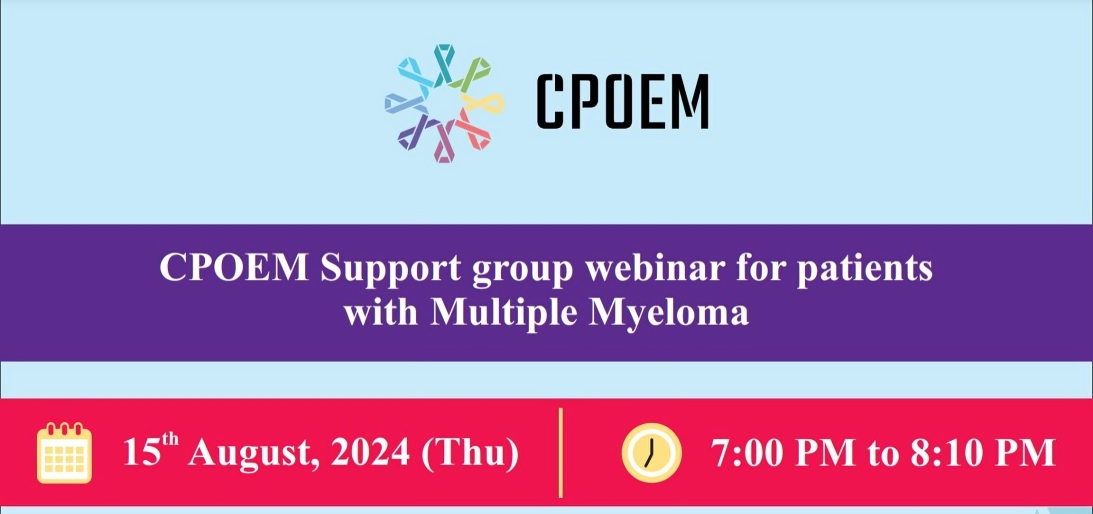 CPOEM Support Group webinar for patients with Multiple Myeloma