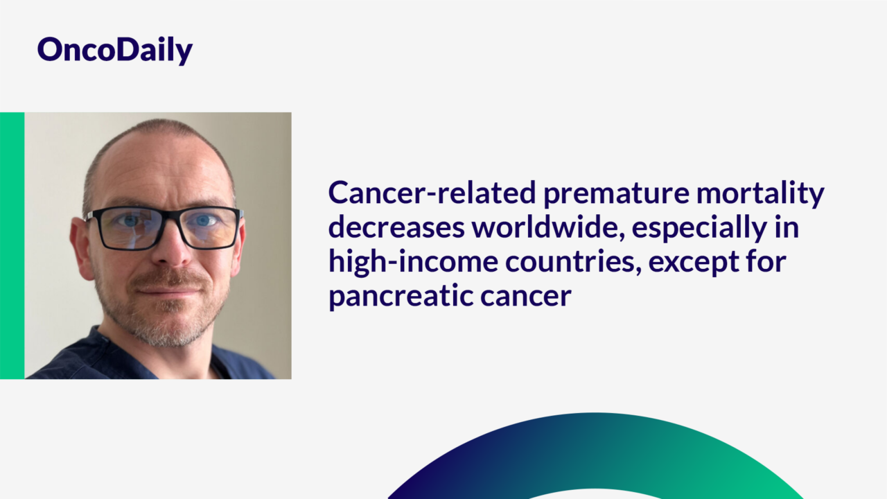 Piotr Wysocki: Cancer-related premature mortality decreases worldwide, especially in high-income countries, except for pancreatic cancer